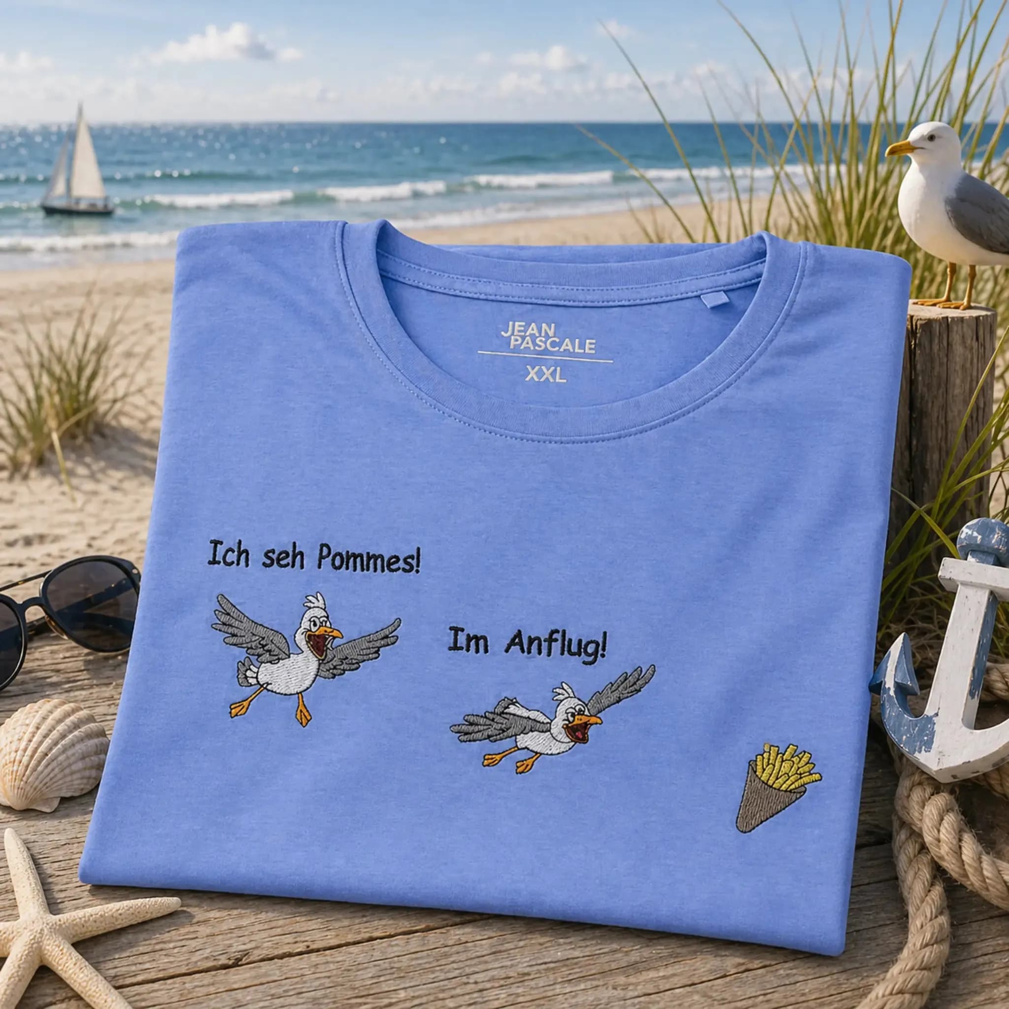 ITH Stickdatei Möwe Carlo im Anflug 2