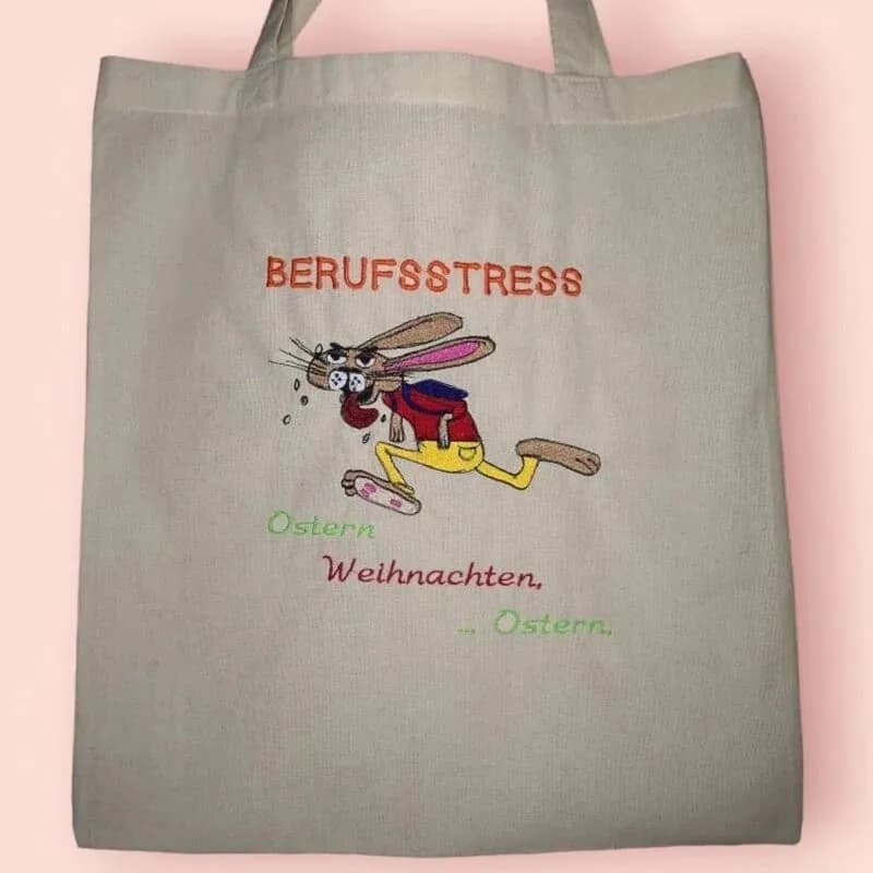 Stickdatei gestresster Hase