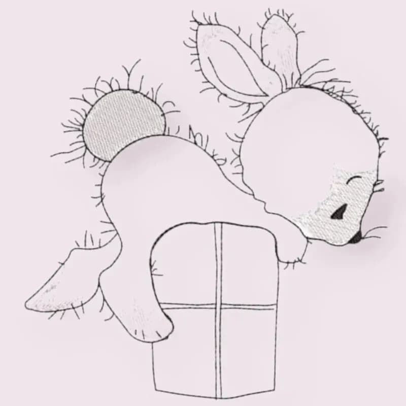 Stickdatei Hase Mimi Applikationsdatei