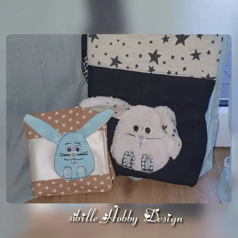 Stickdatei Hase Mümmel Applikation