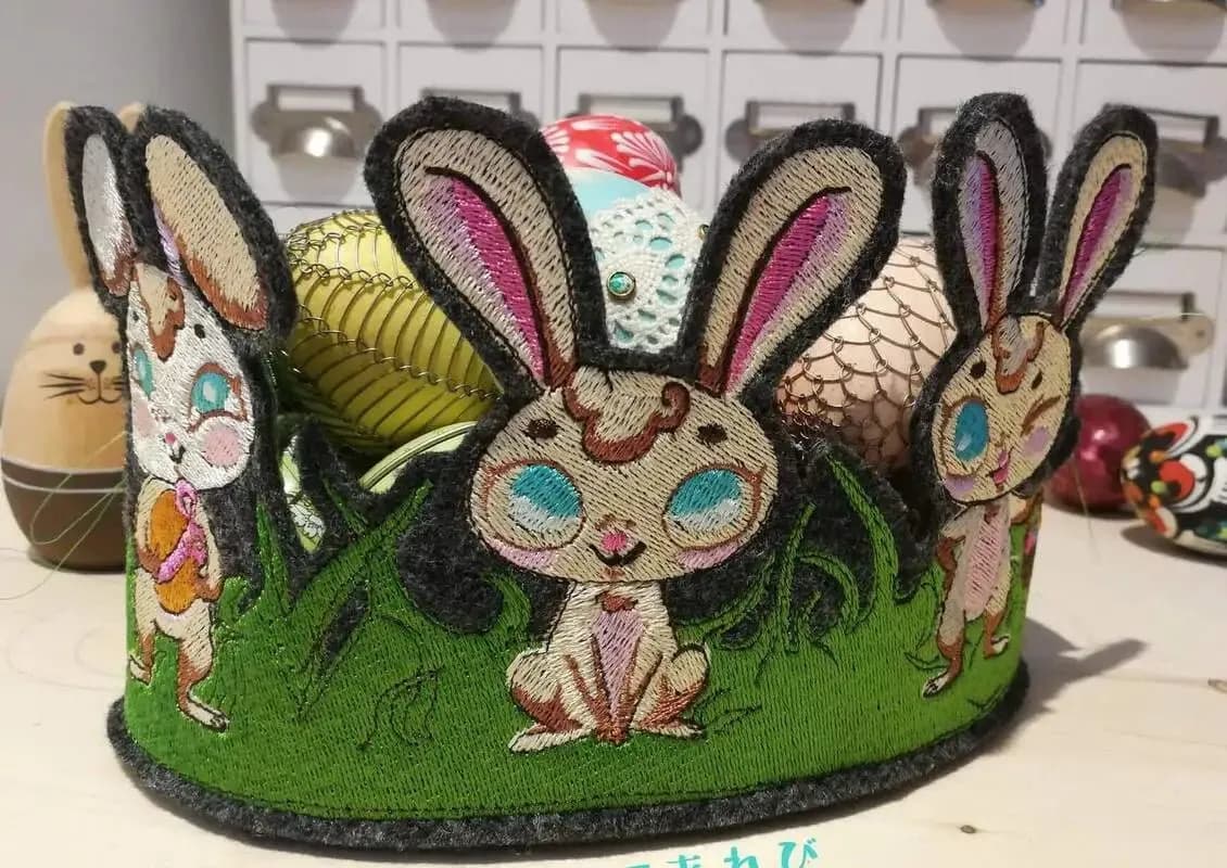 Stickdatei Hasen Treffen