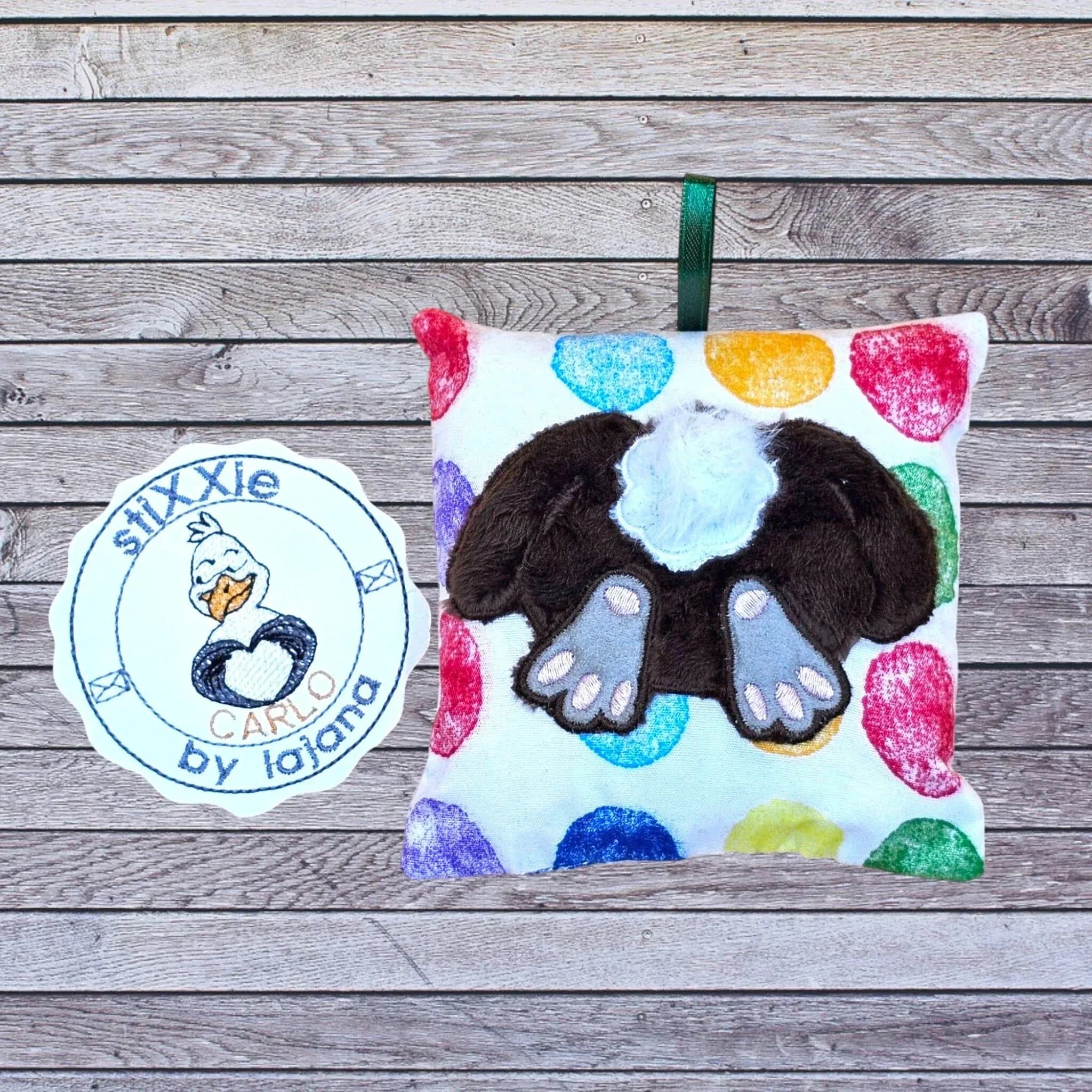 Stickdatei Hasenpopo Applikation