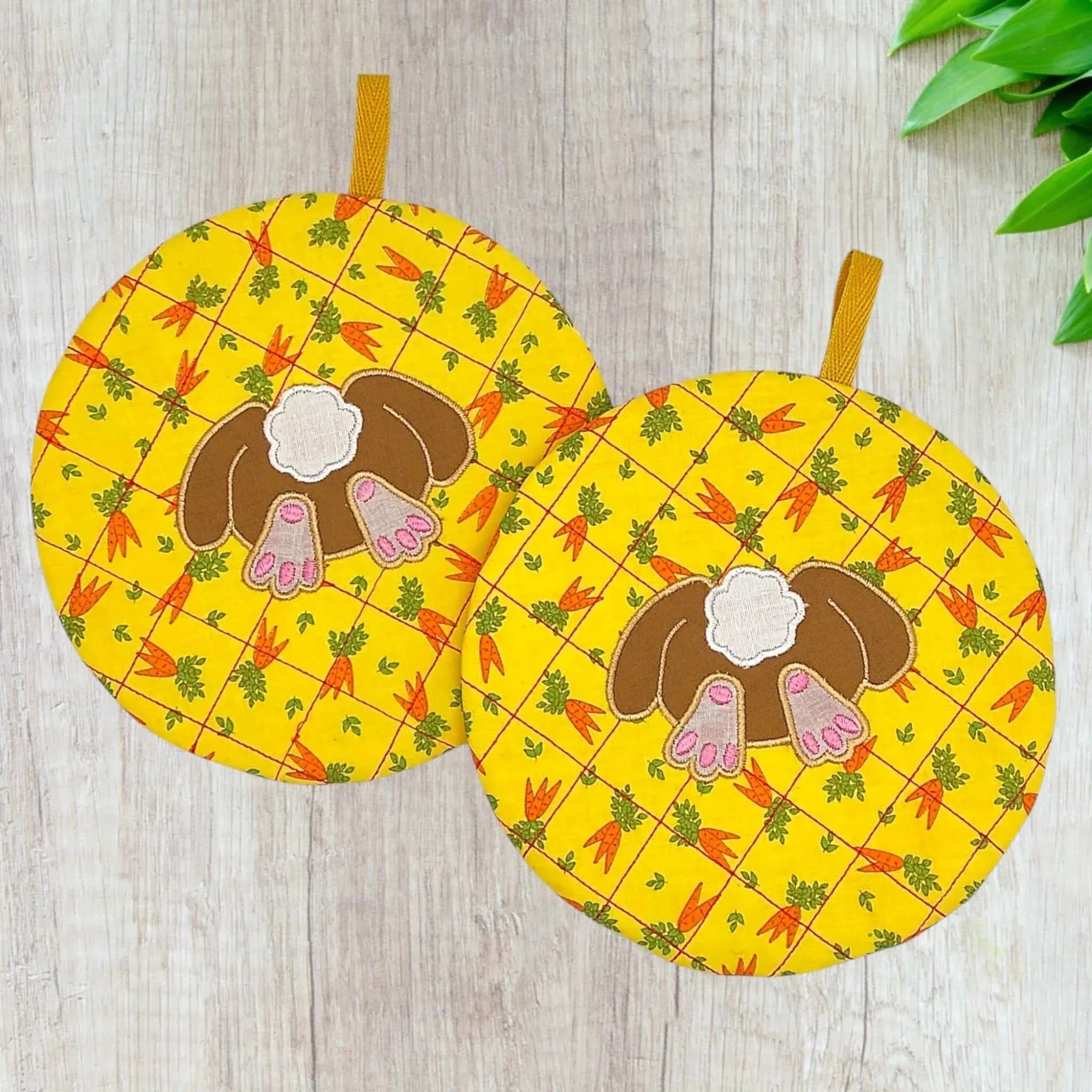 Stickdatei Hasenpopo Applikation