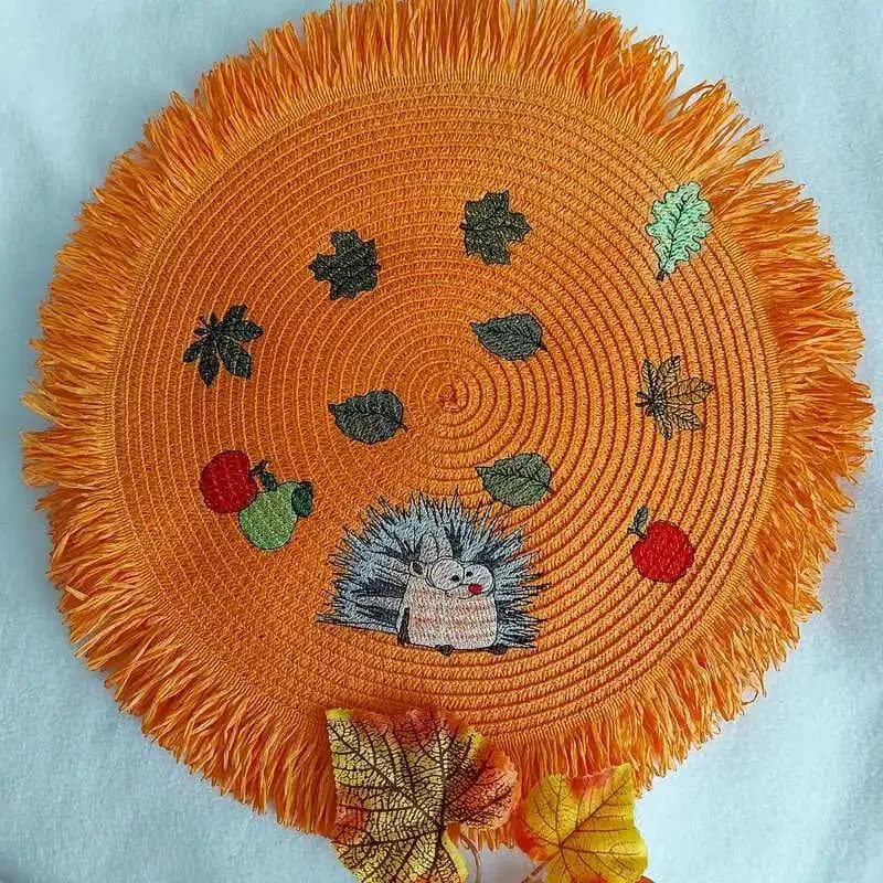 Stickdatei Herbstmotive Igel und mehr