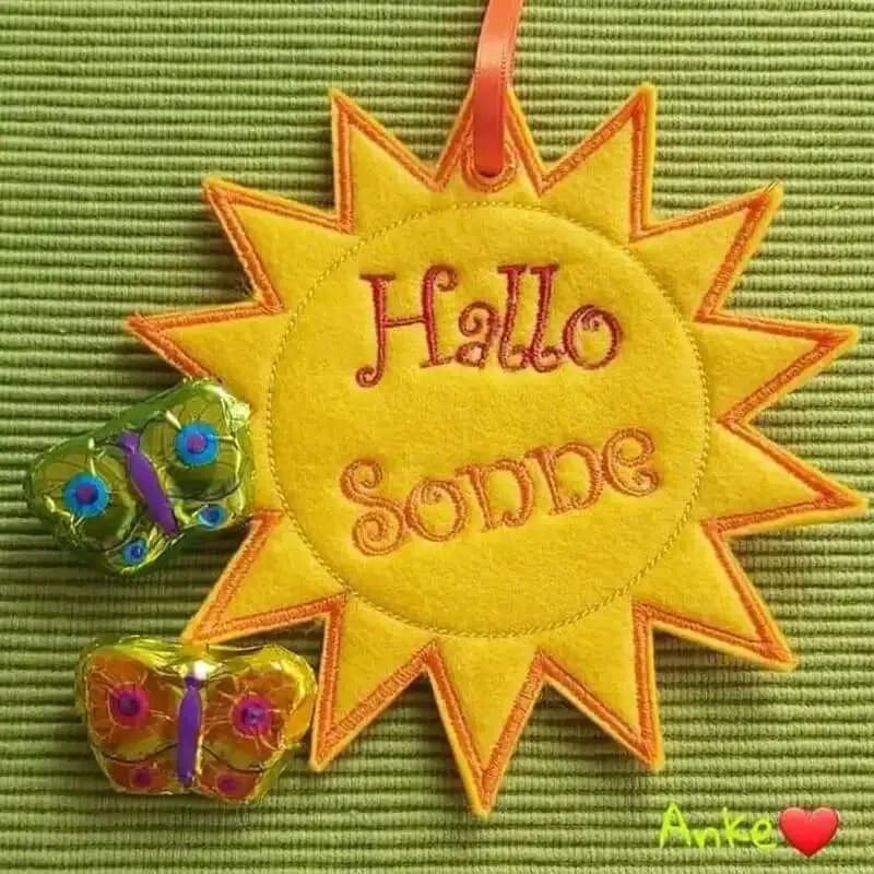 ITH Stickdatei Blumen- / Sonnenhaenger