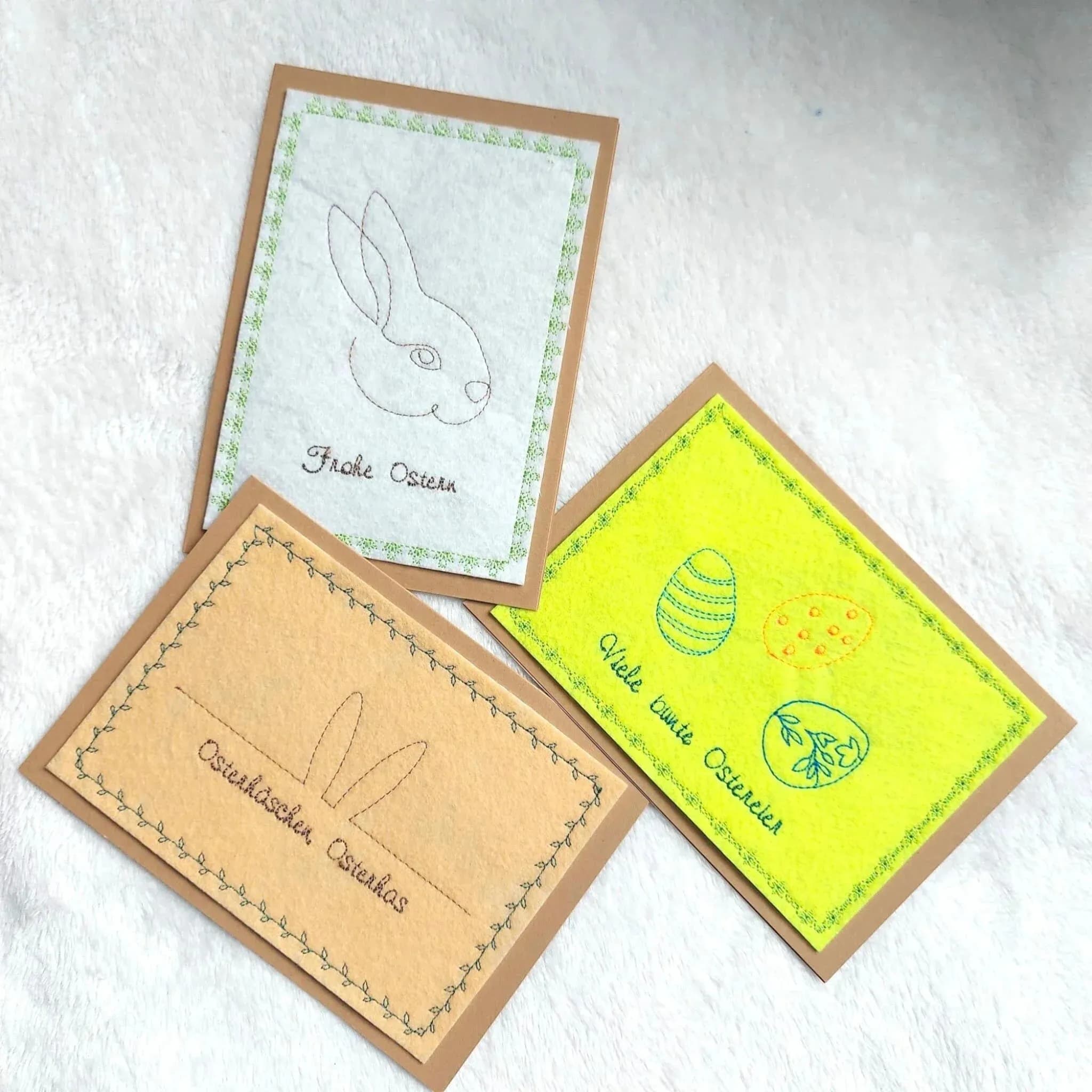 Stickdatei Kartendesigns Ostern