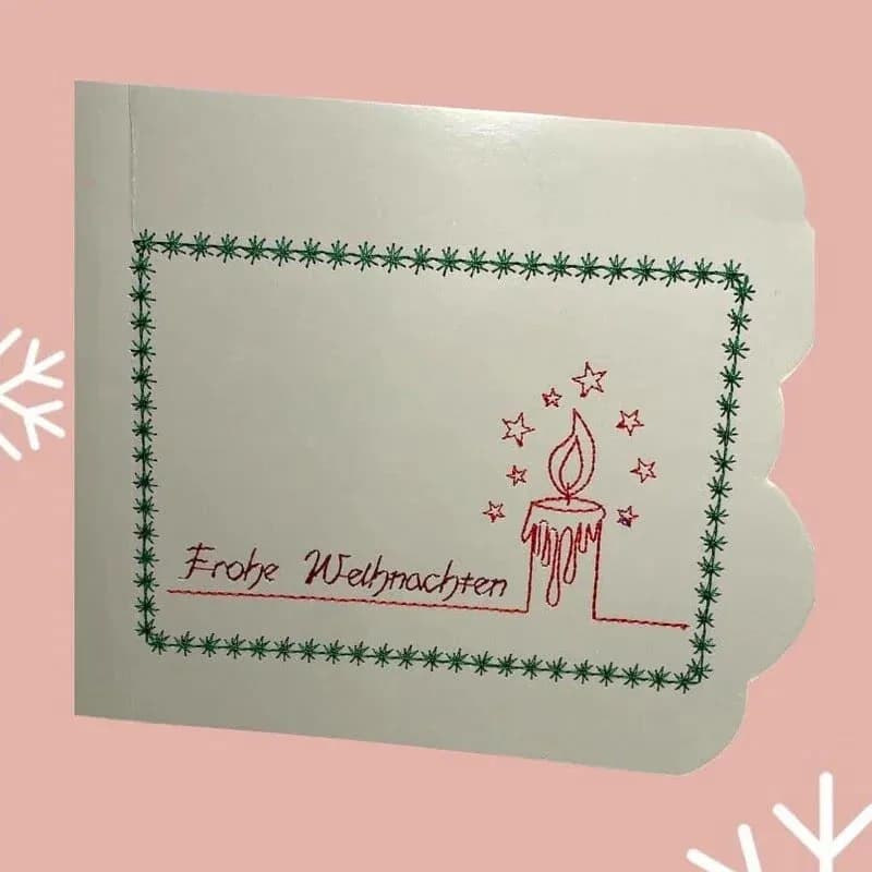 Stickdatei Kartendesigns Weihnachten