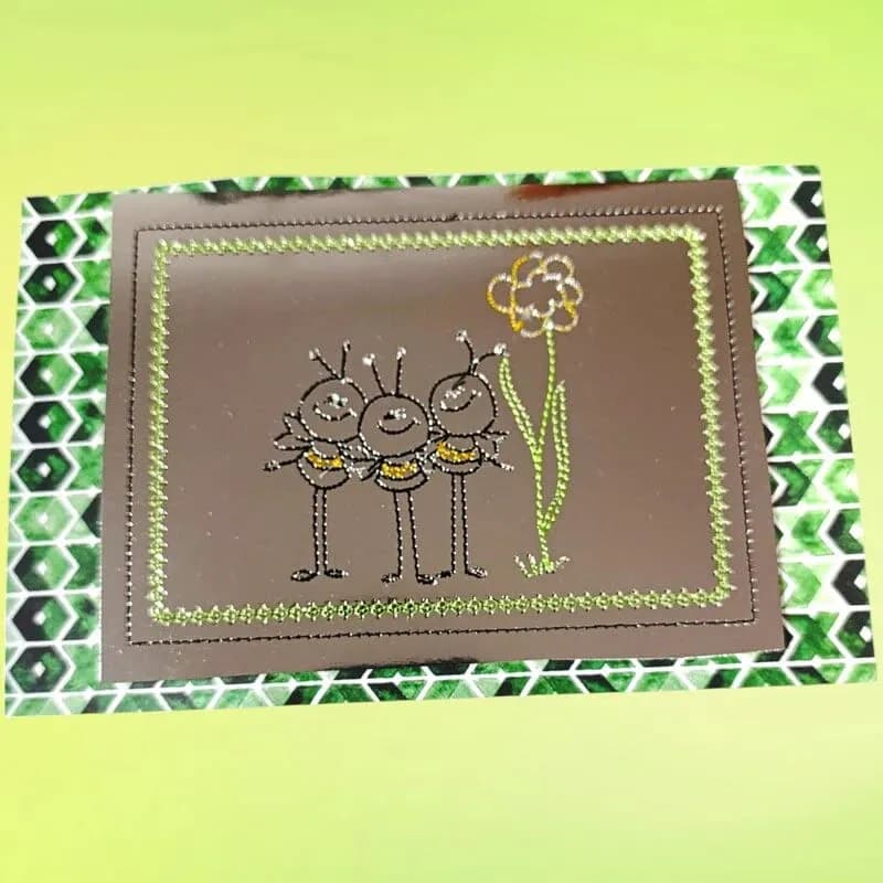 Stickdatei Kartendesigns Geburtstag