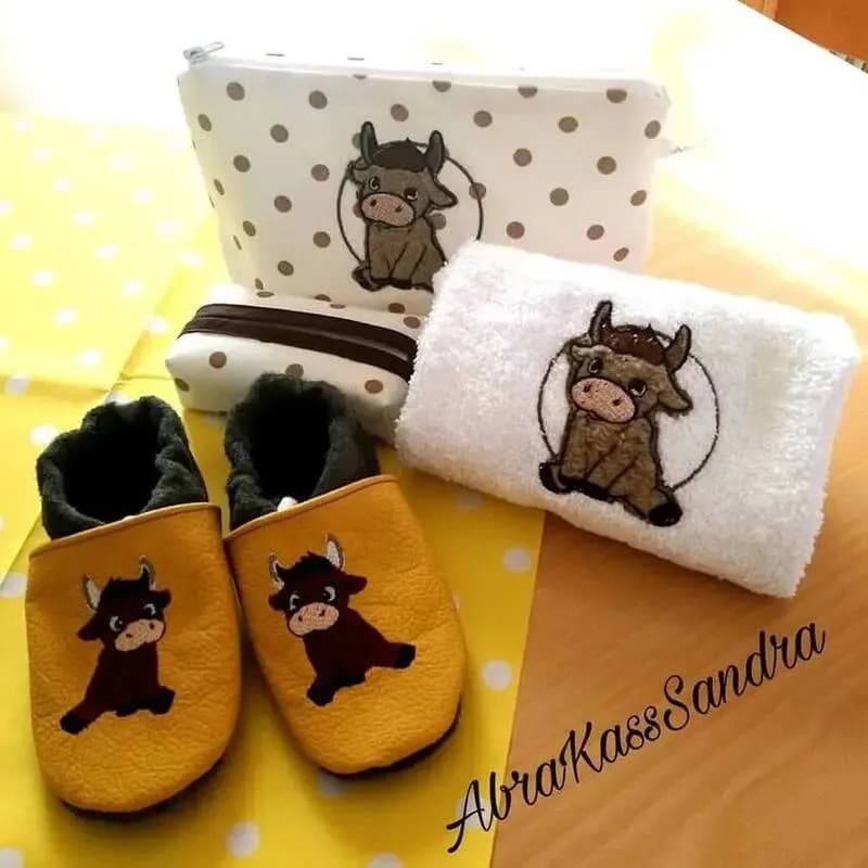 Stickdatei Kuh Applikation Elsa