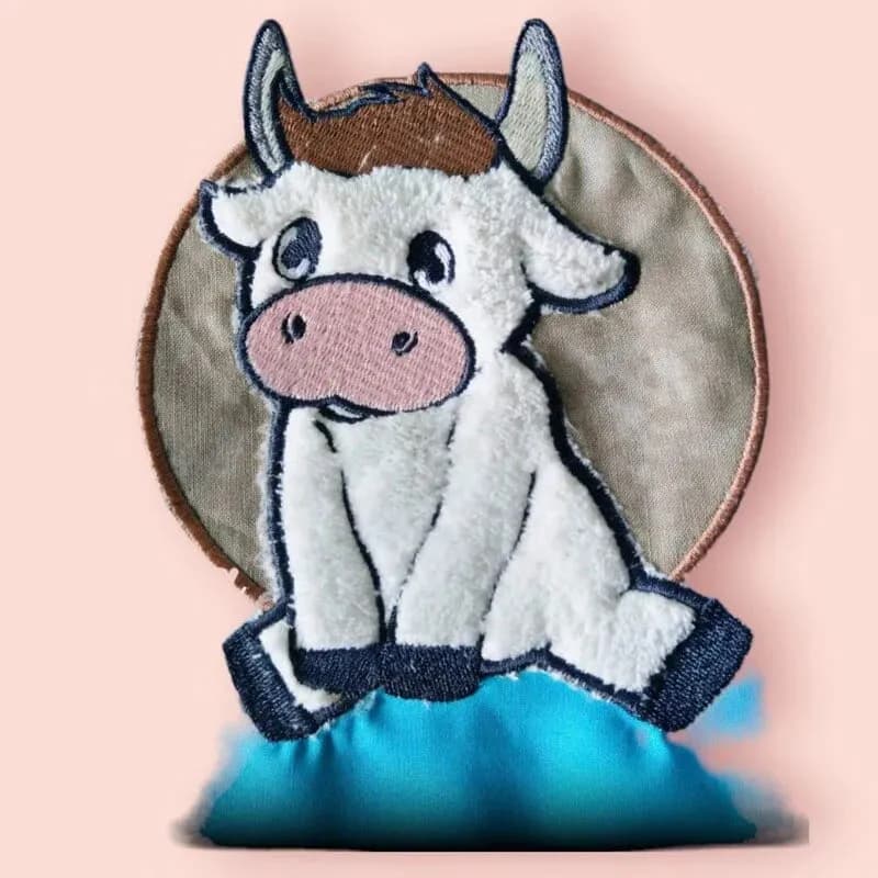 Stickdatei Kuh Applikation Elsa