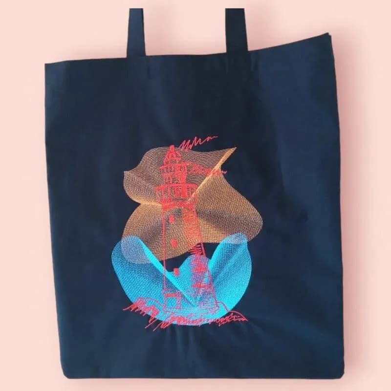 Stickdatei Leuchtturm Vintage