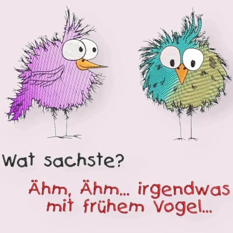 Stickdatei Lustige Vögel
