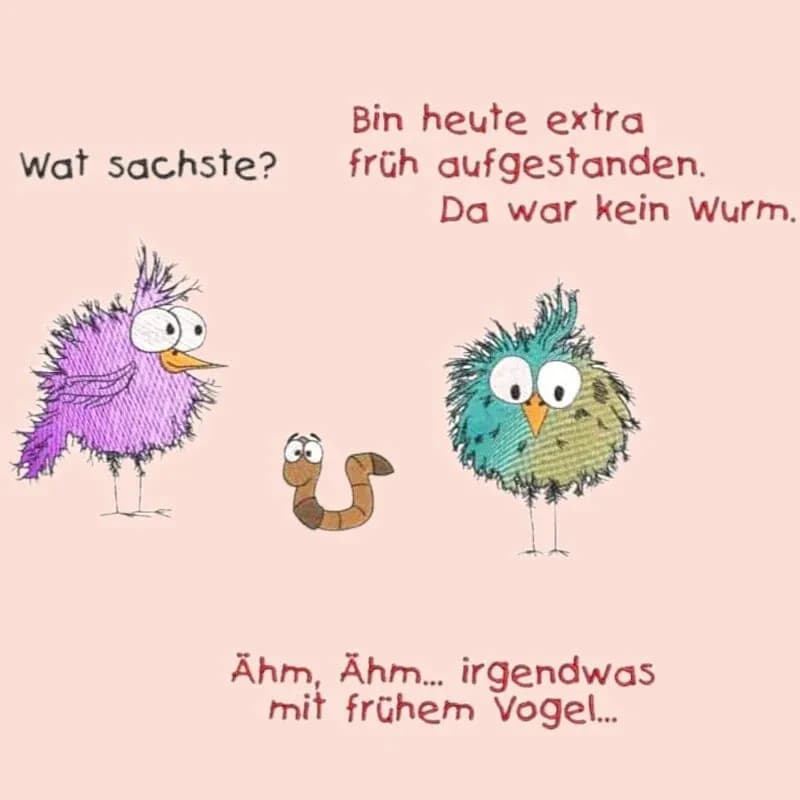 Stickdatei Lustige Vögel