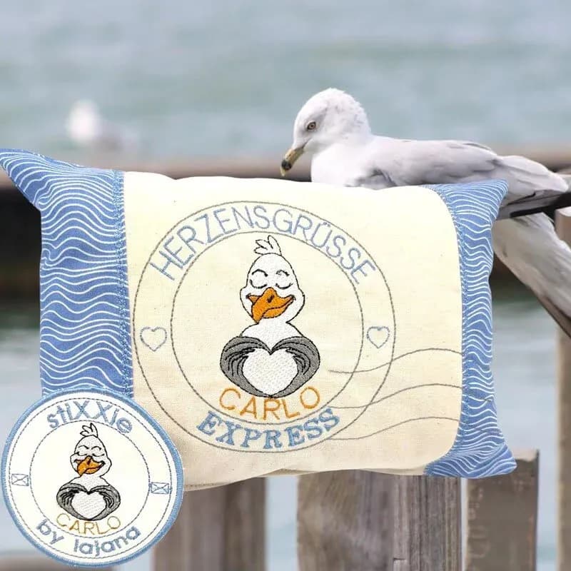 Stickdatei Carlo Herzensgruß Stempel