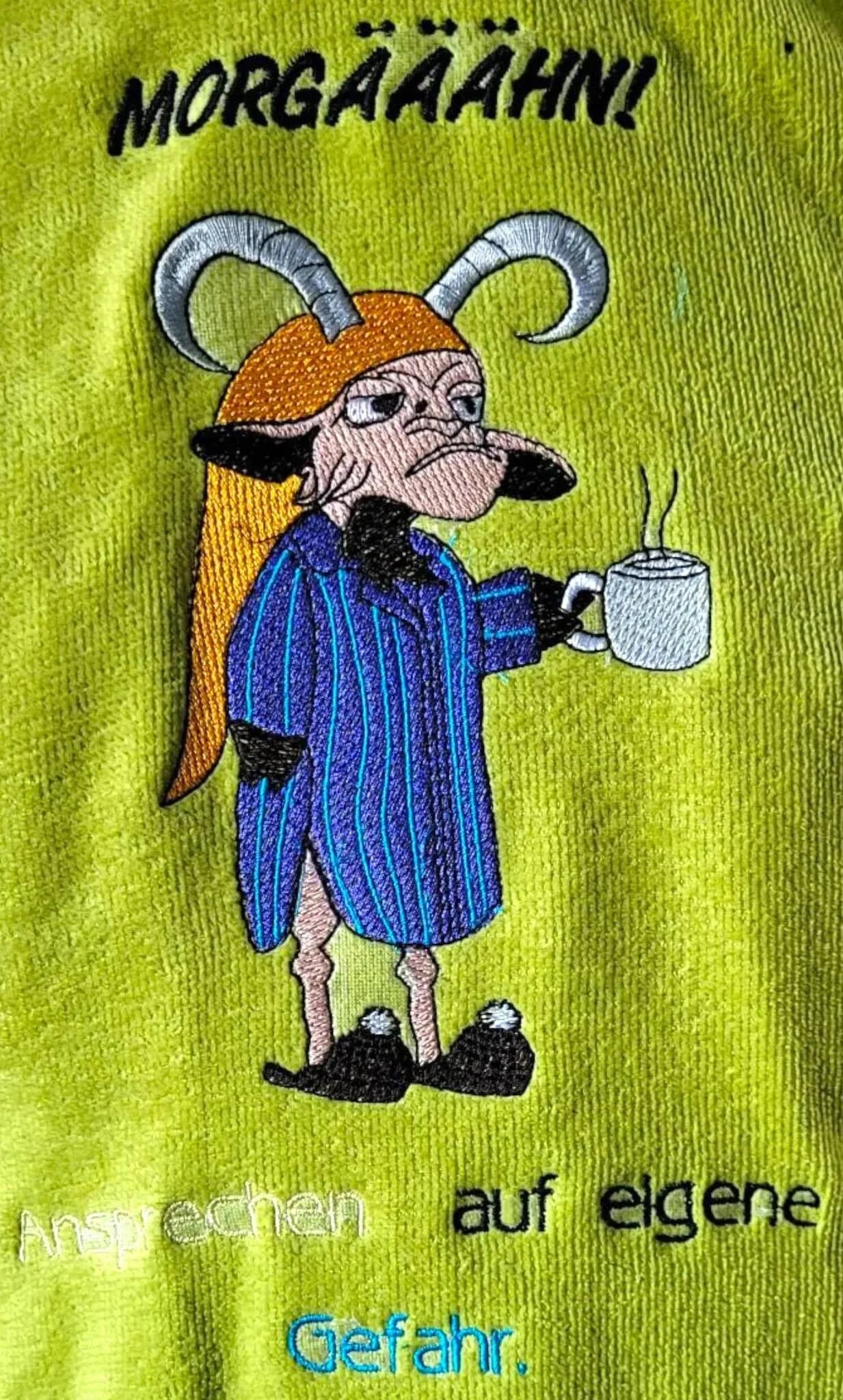 ITH Stickdatei Morgenmuffel(on)