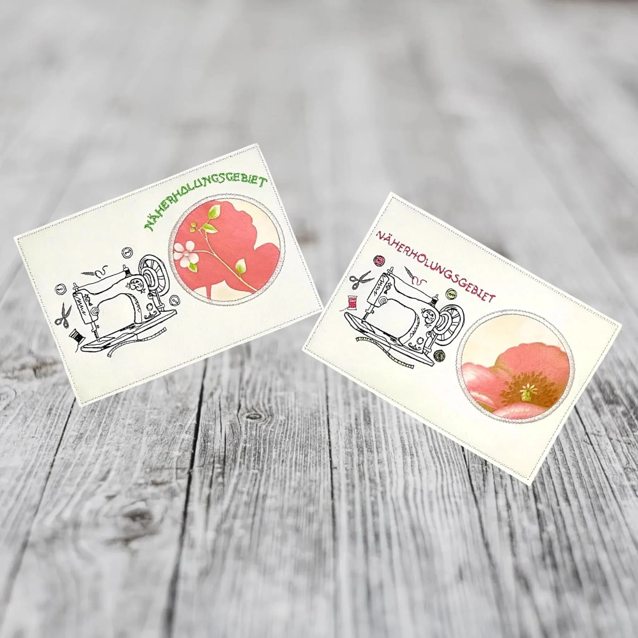 Stickdatei Näherholungsgebiet - Nähmaschine mit Spruch