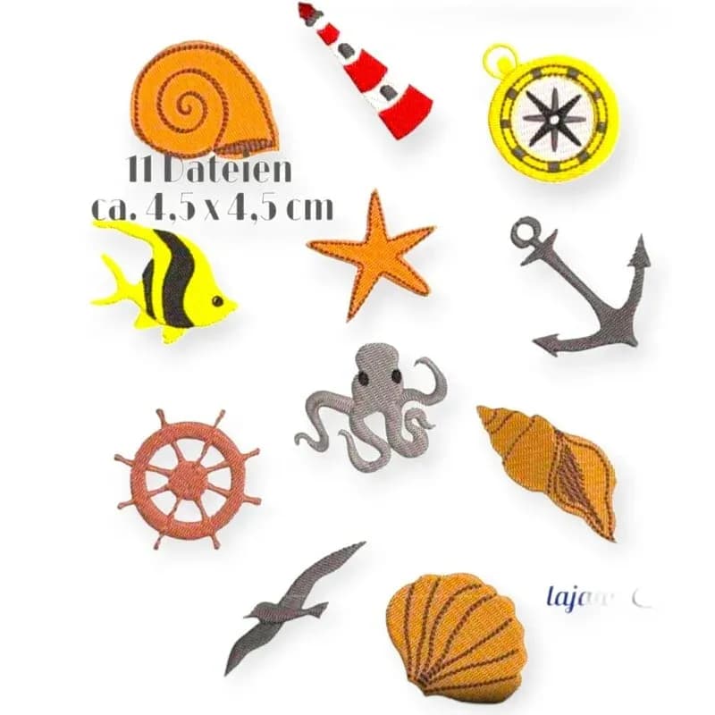 Stickdatei Nautical Minis Set