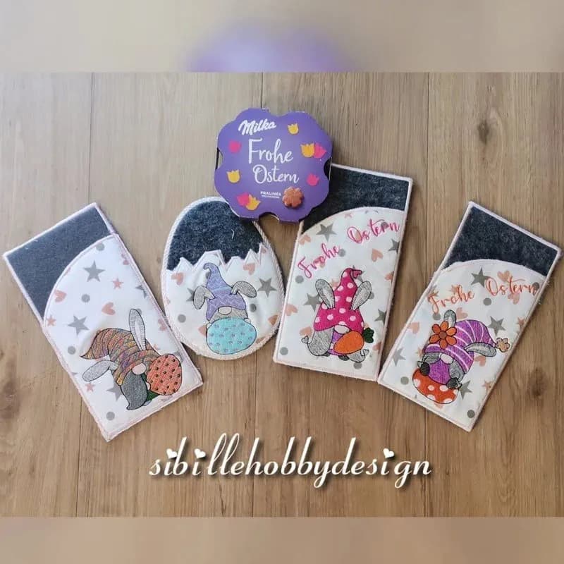 Stickdatei Osterwichtel 4-teilig