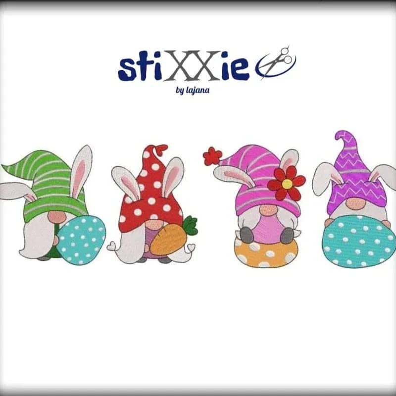 Stickdatei Osterwichtel 4-teilig