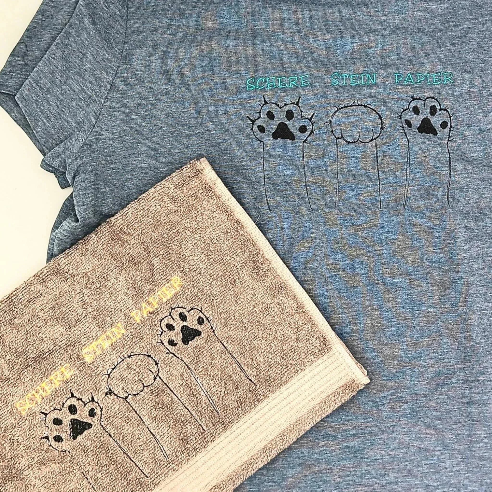 Stickdatei Schere Stein Papier