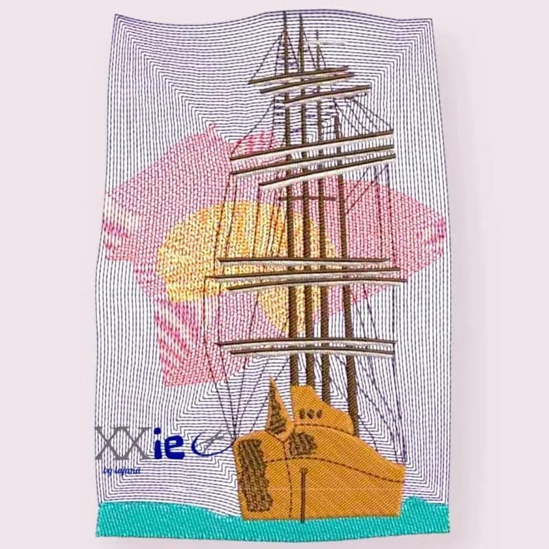 Stickdatei Schiff Segelschiff