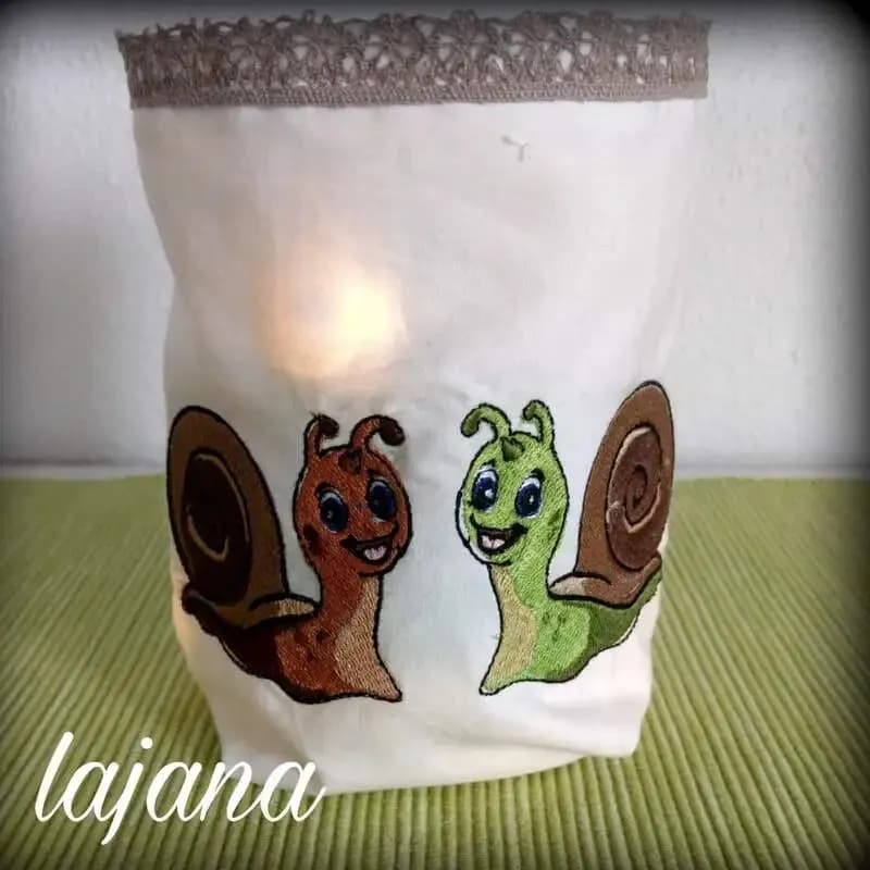 Stickdatei Schnecken Lilo und Fiete