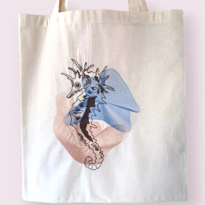 Stickdatei Seepferd Vintage