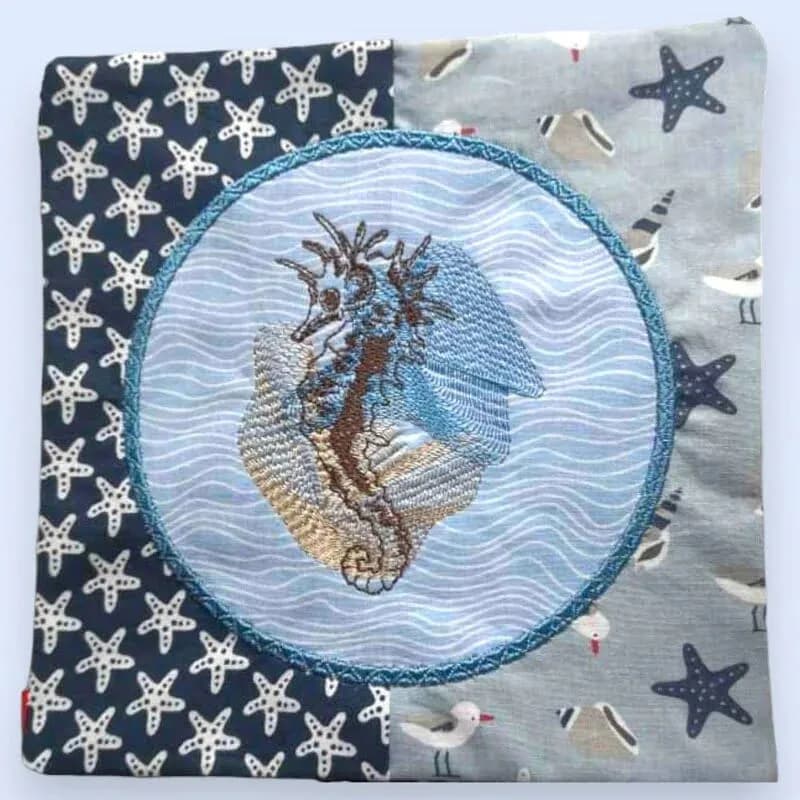 Stickdatei Seepferd Vintage