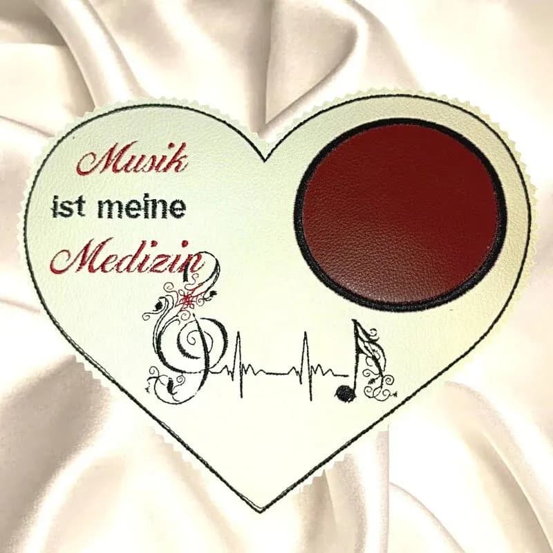 Stickdatei Spruch Musik ist Medizin