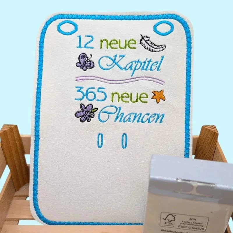 Stickdatei Spruch Neue Chancen