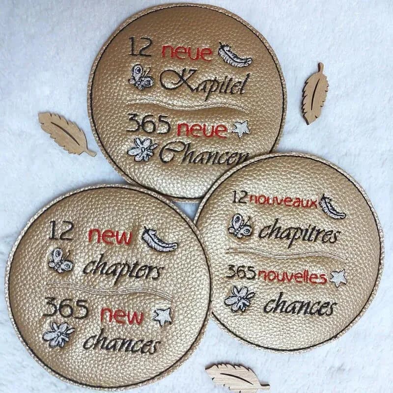 Stickdatei Spruch Neue Chancen