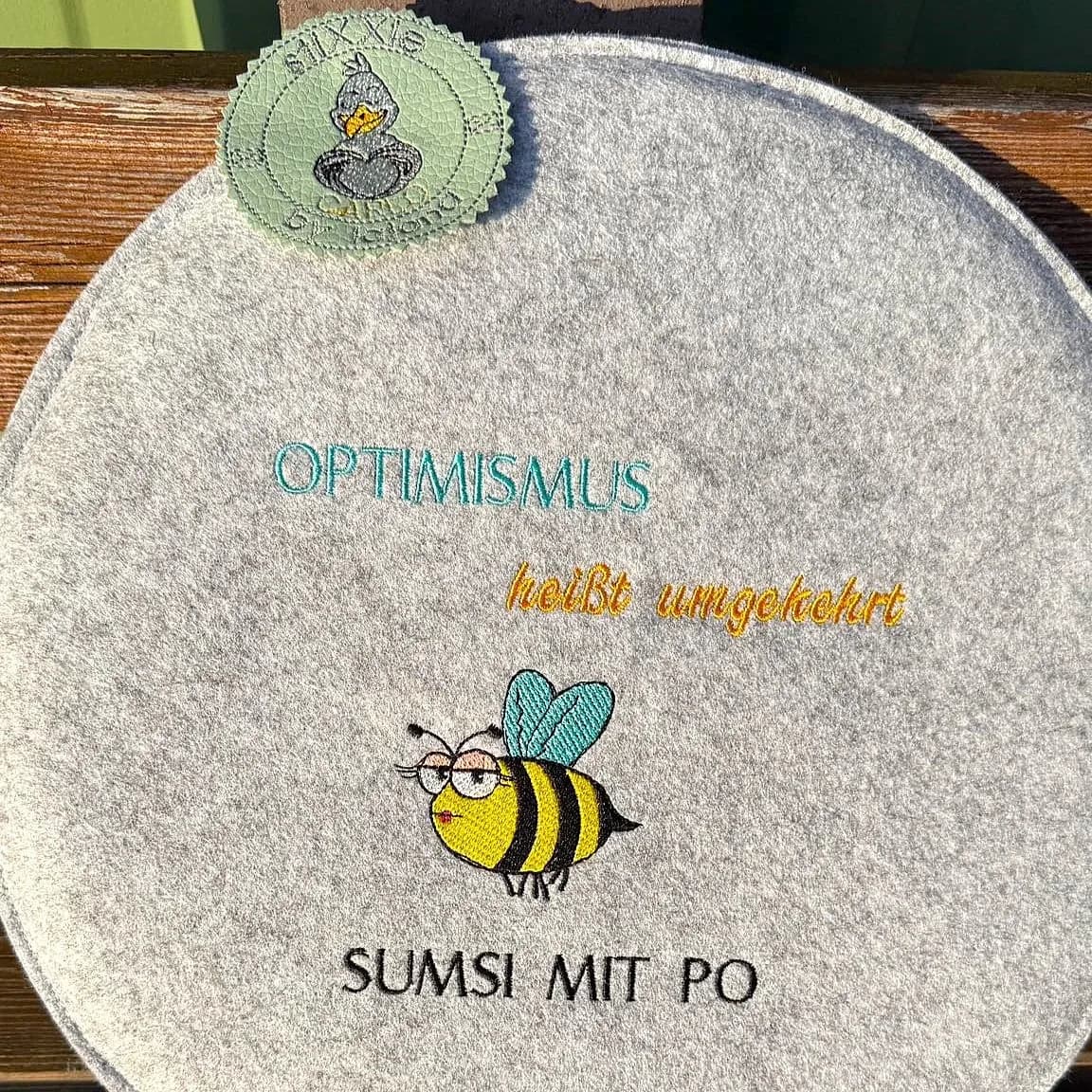 Stickdatei Spruch Sumsi mit Po