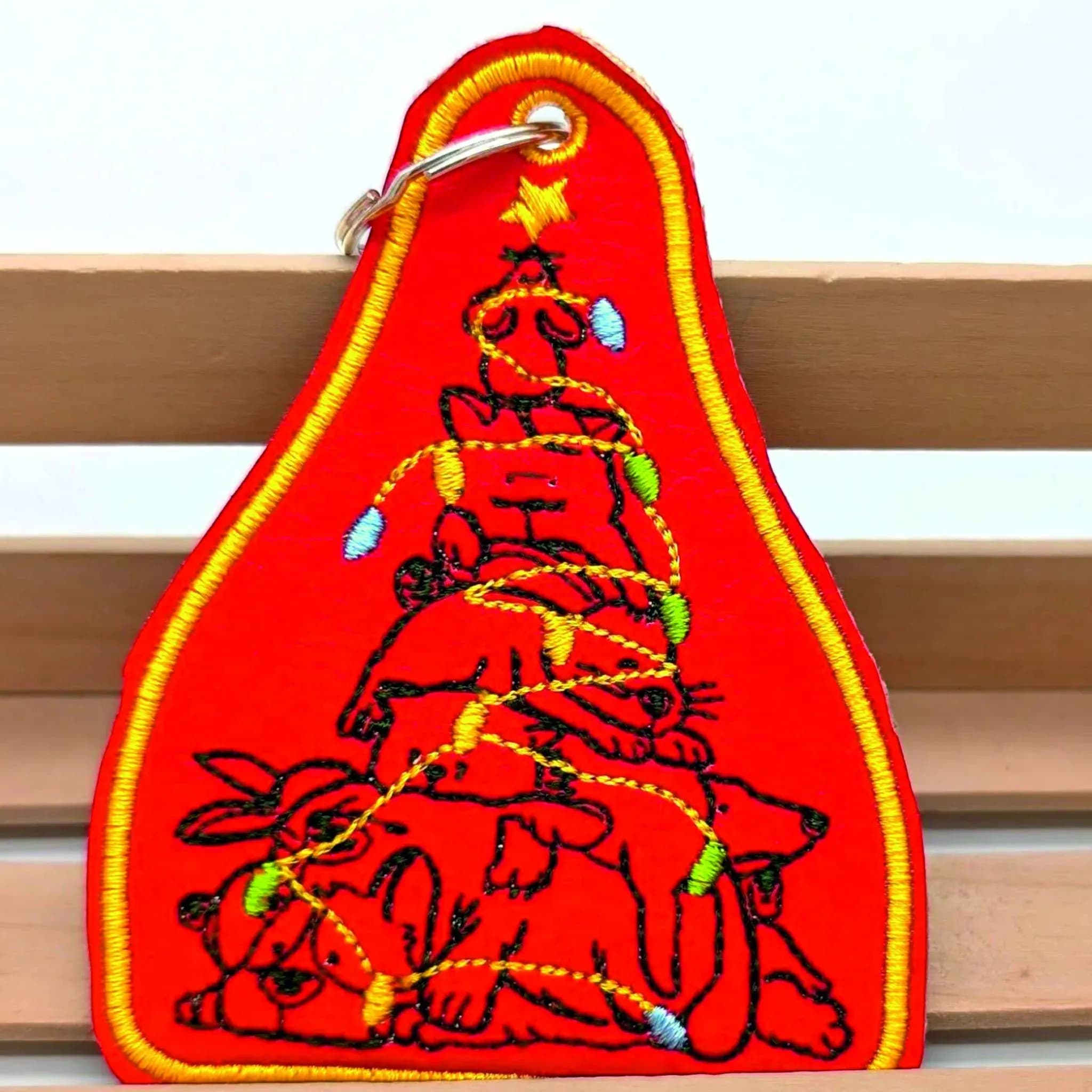 Stickdatei Weihnachten Tierisch - ITH