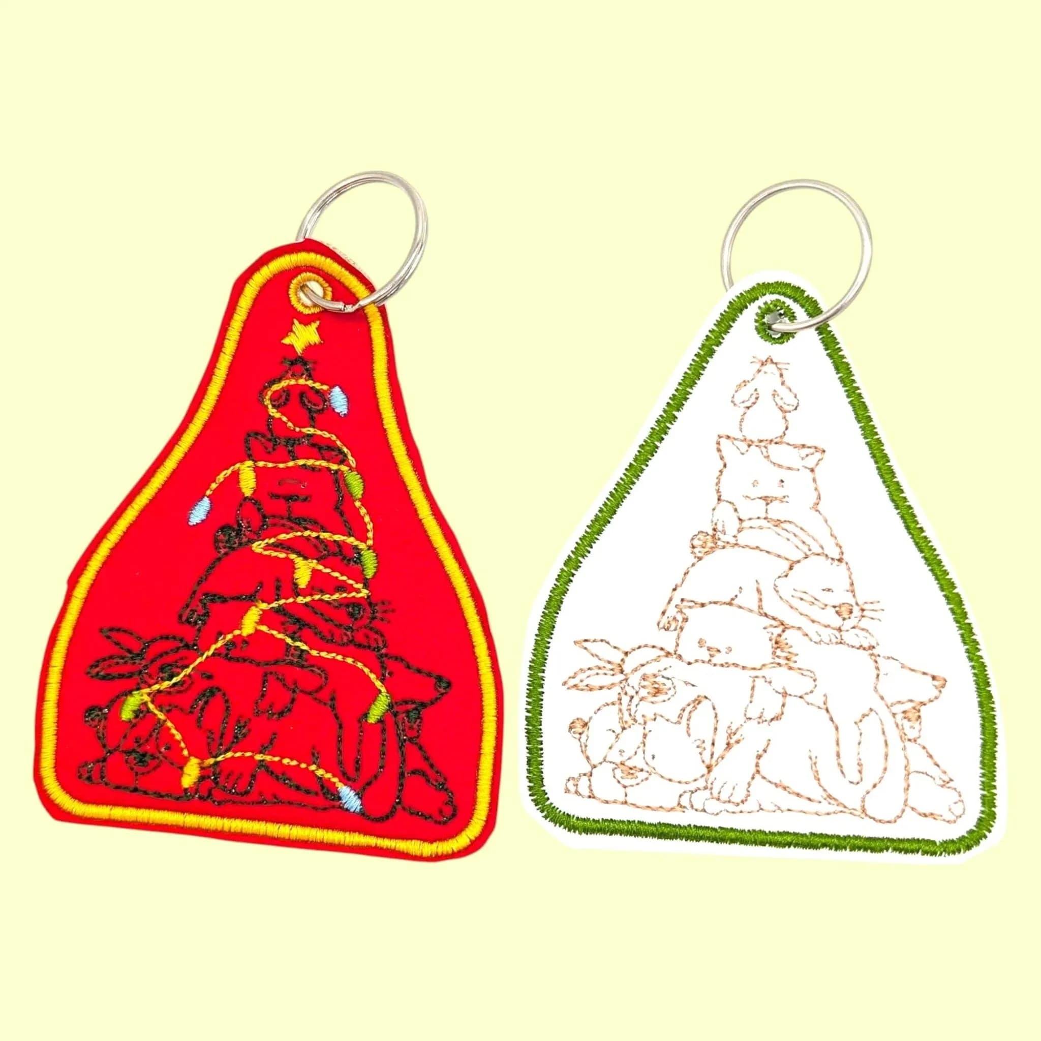 Stickdatei Weihnachten Tierisch - ITH