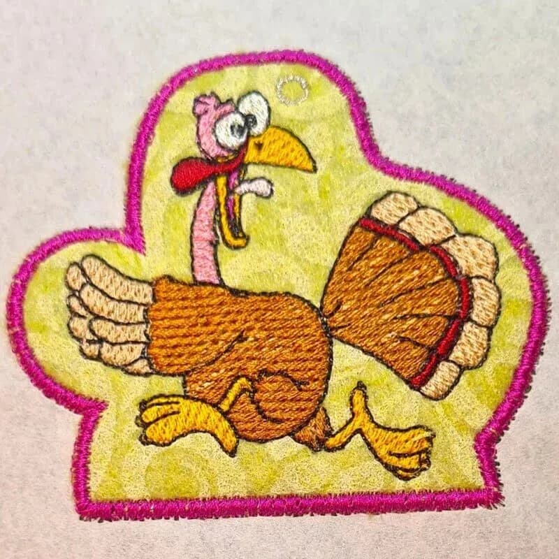 ITH Stickdatei Truthahn Fiete Anhänger