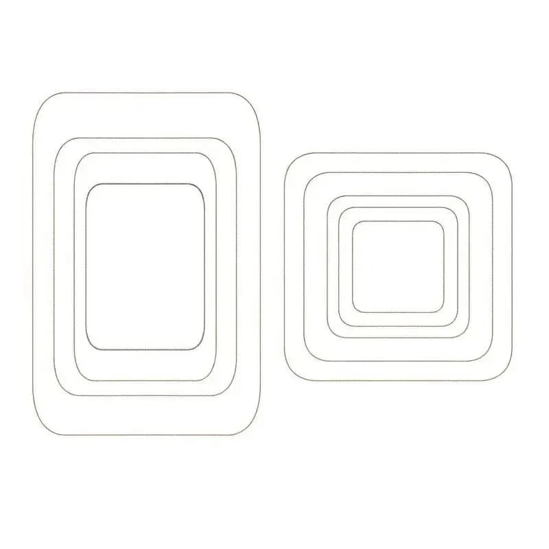 ITH Stickdatei Untersetzer einfach eckig Blanko
