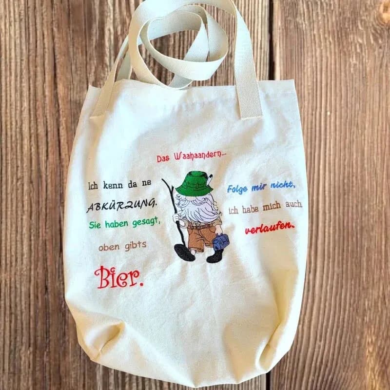 Stickdatei Wandersprüche mit Motiven