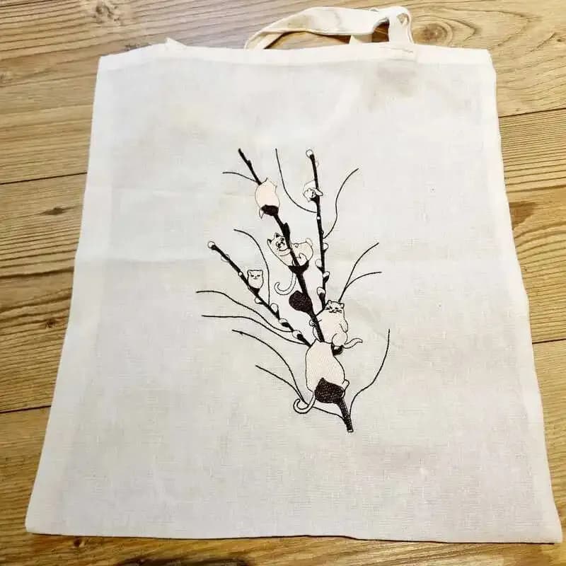 Stickdatei Weidenkätzchen