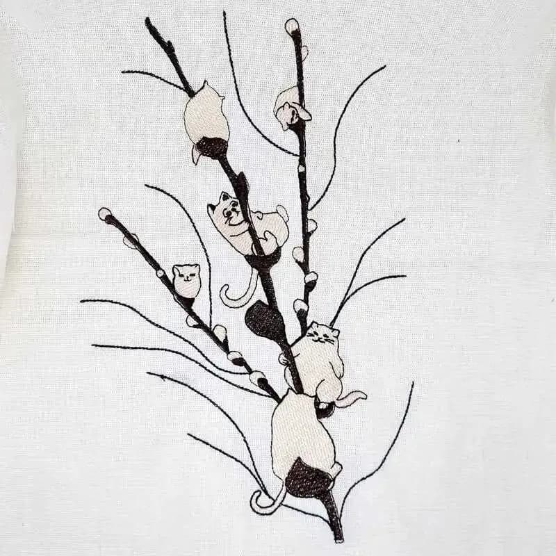 Stickdatei Weidenkätzchen