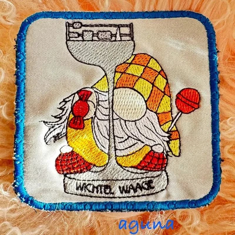 Stickdatei Wichtel Sternzeichen Waage