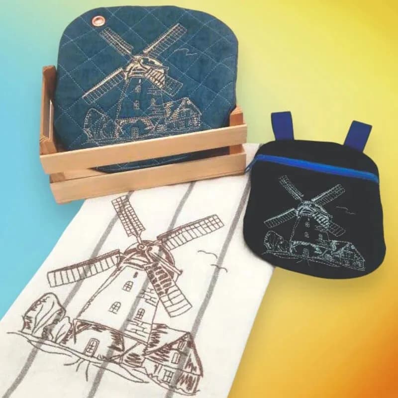 Stickdatei Windmühle