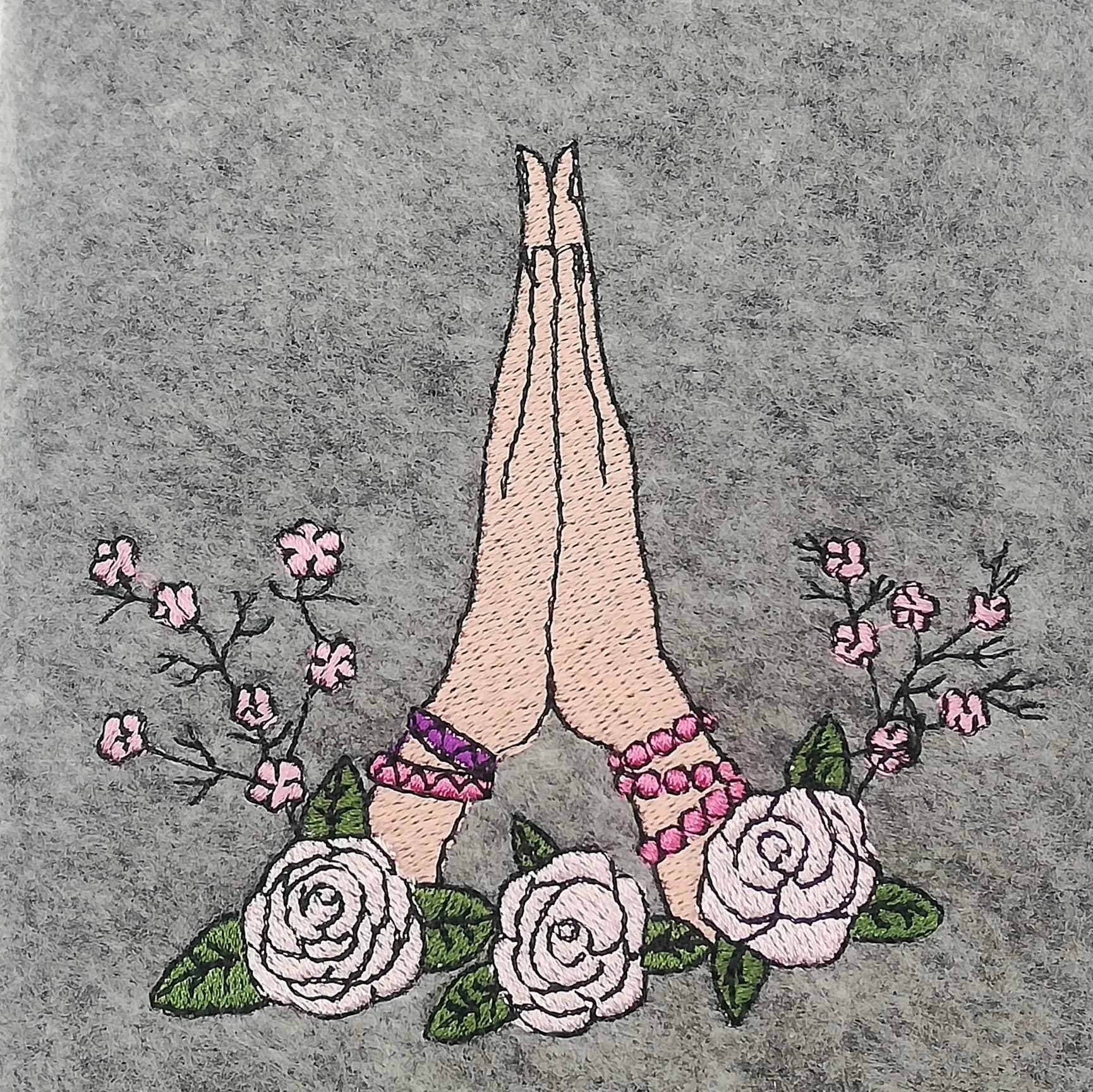 Stickdatei Betende Hände