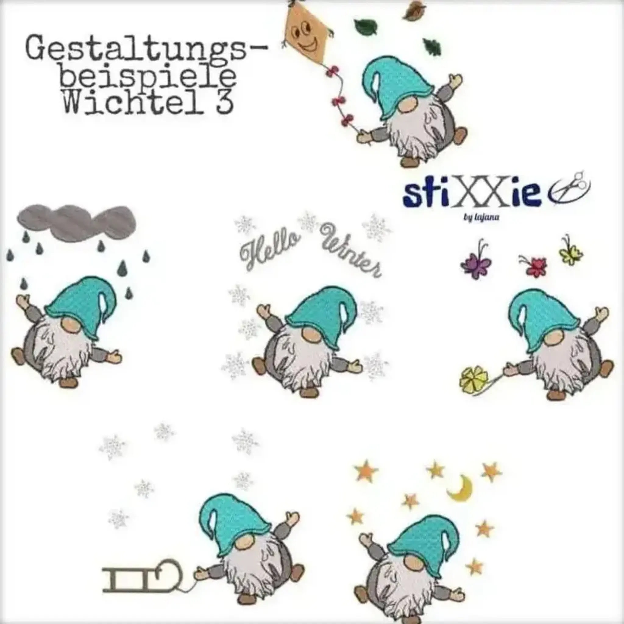 Wichtel Baukasten Set DoodleAppli – 13 Dateien | stiXXie