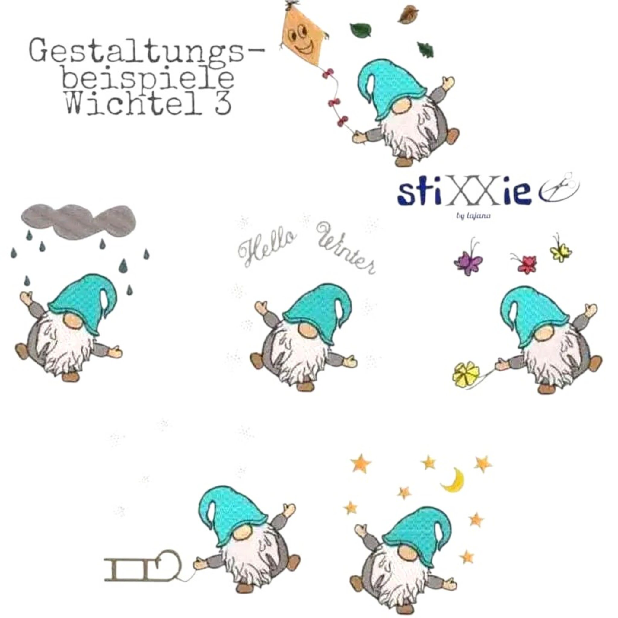 Wichtel Baukasten Set DoodleAppli – 13 Dateien | stiXXie