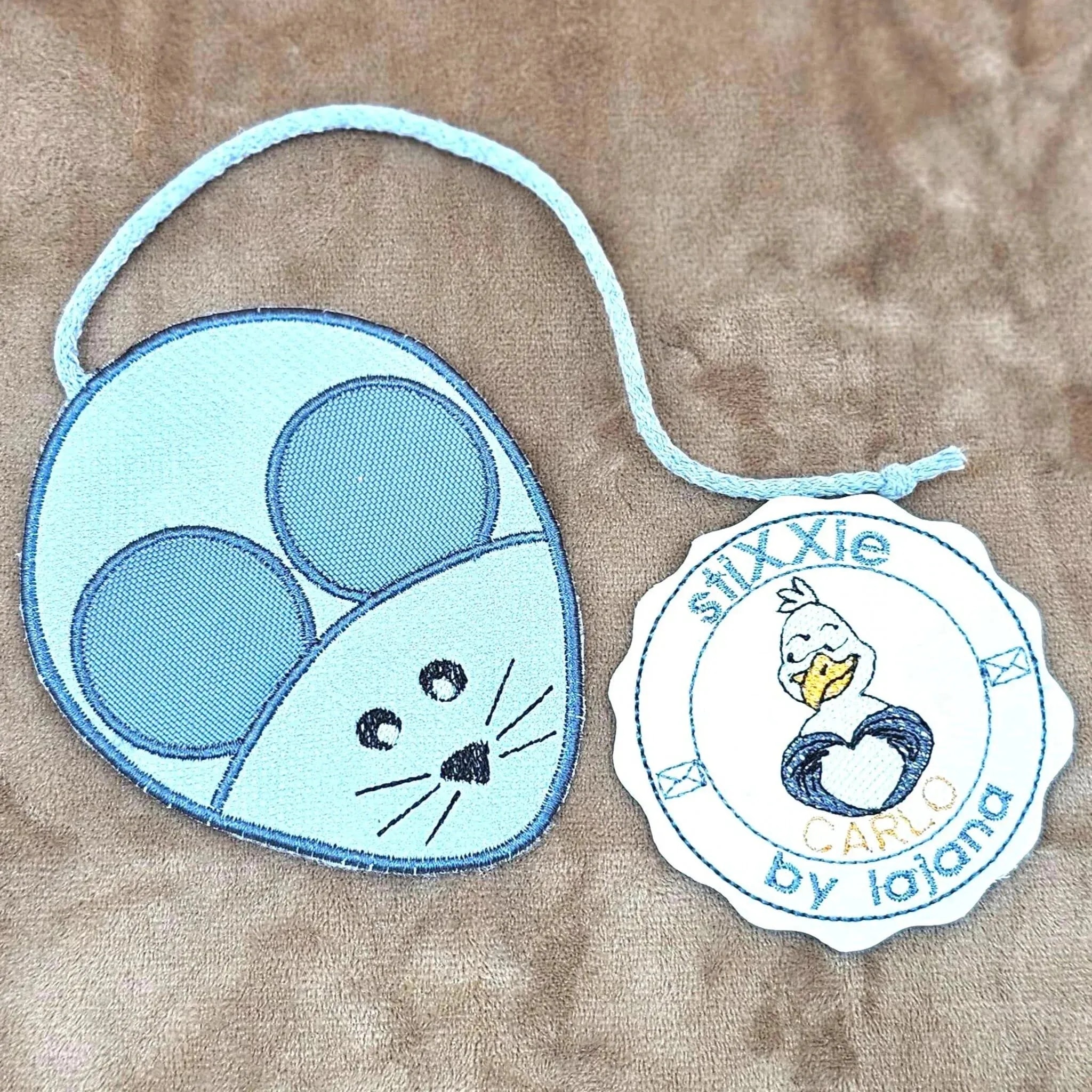 ITH Stickdatei Untersetzer Maus – Süßer Maus-Untersetzer