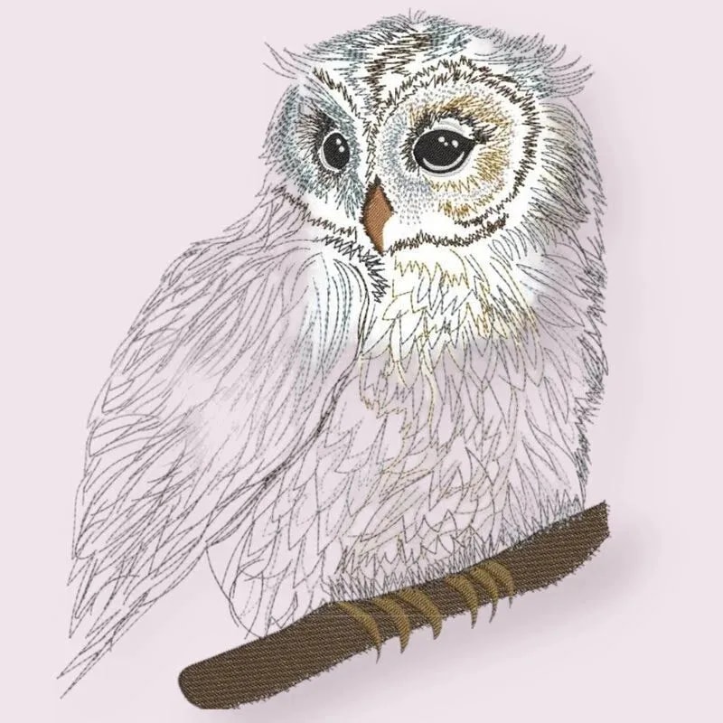 Stickdatei Eule Kritzel