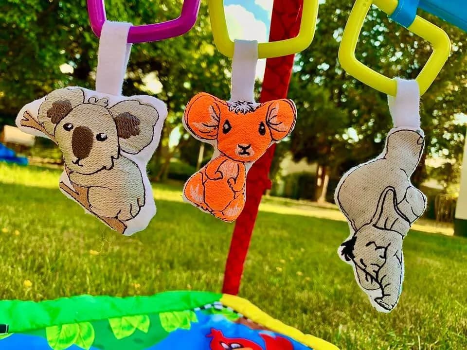 ITH Stickdatei Schnulleranhänger Set