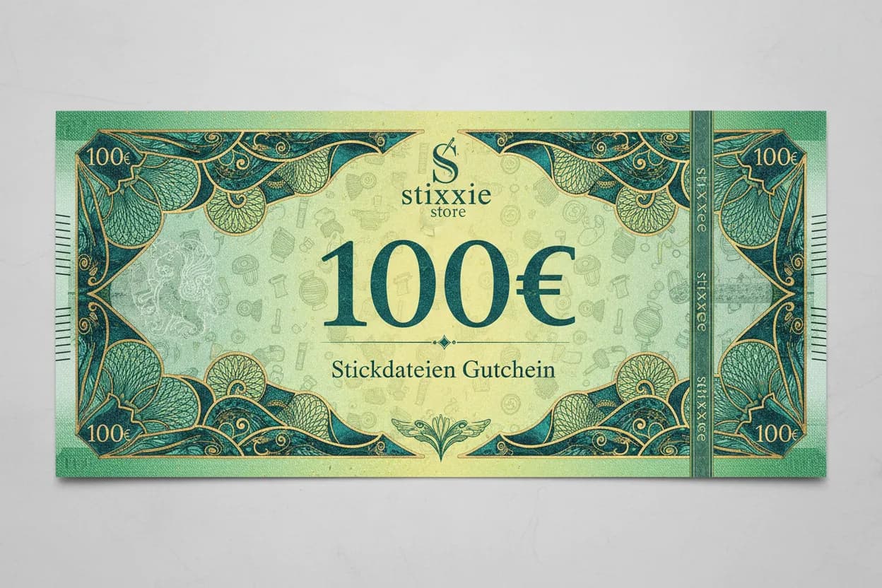 stiXXie Geschenkgutschein – Stickdateien verschenken