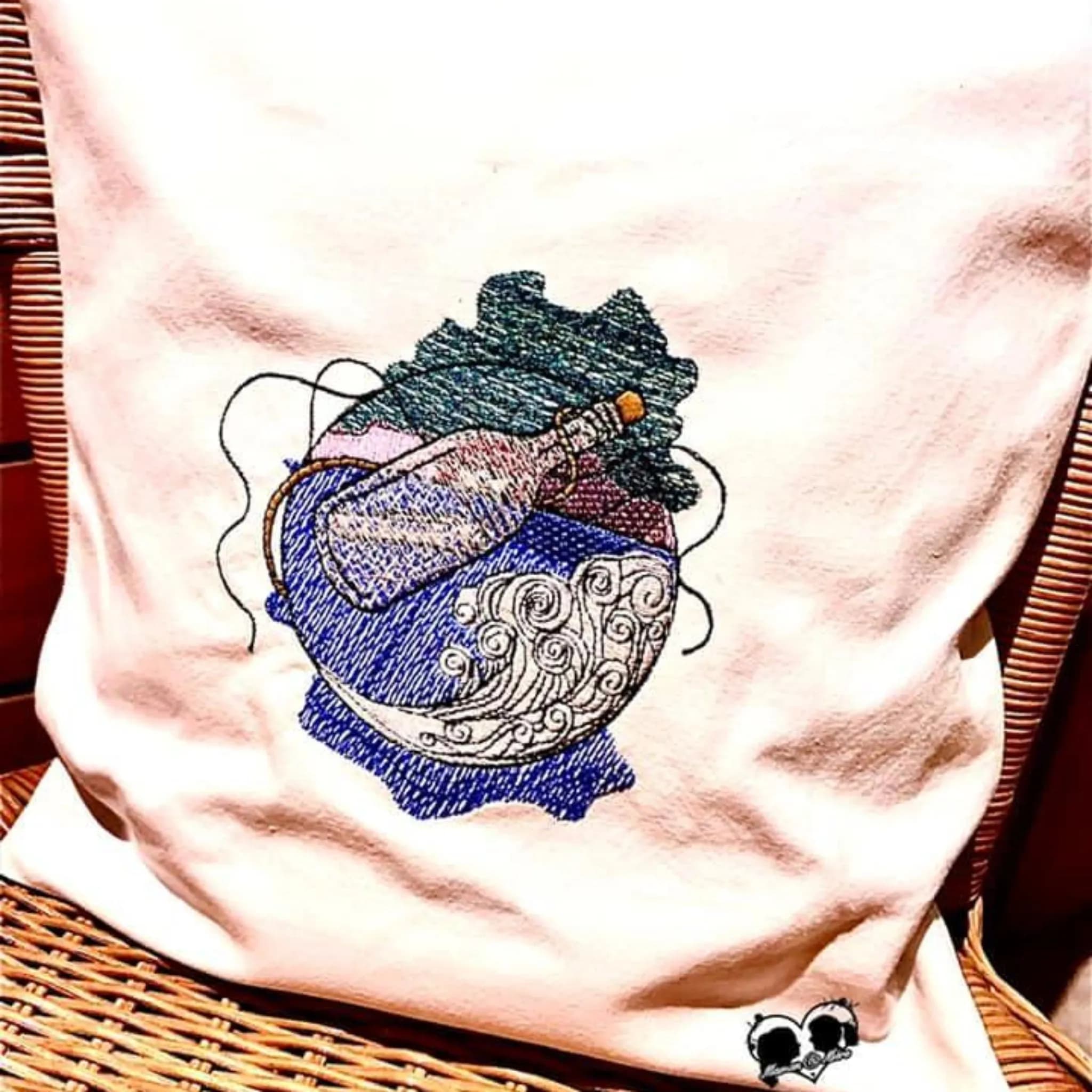 Stickdatei Flaschenpost