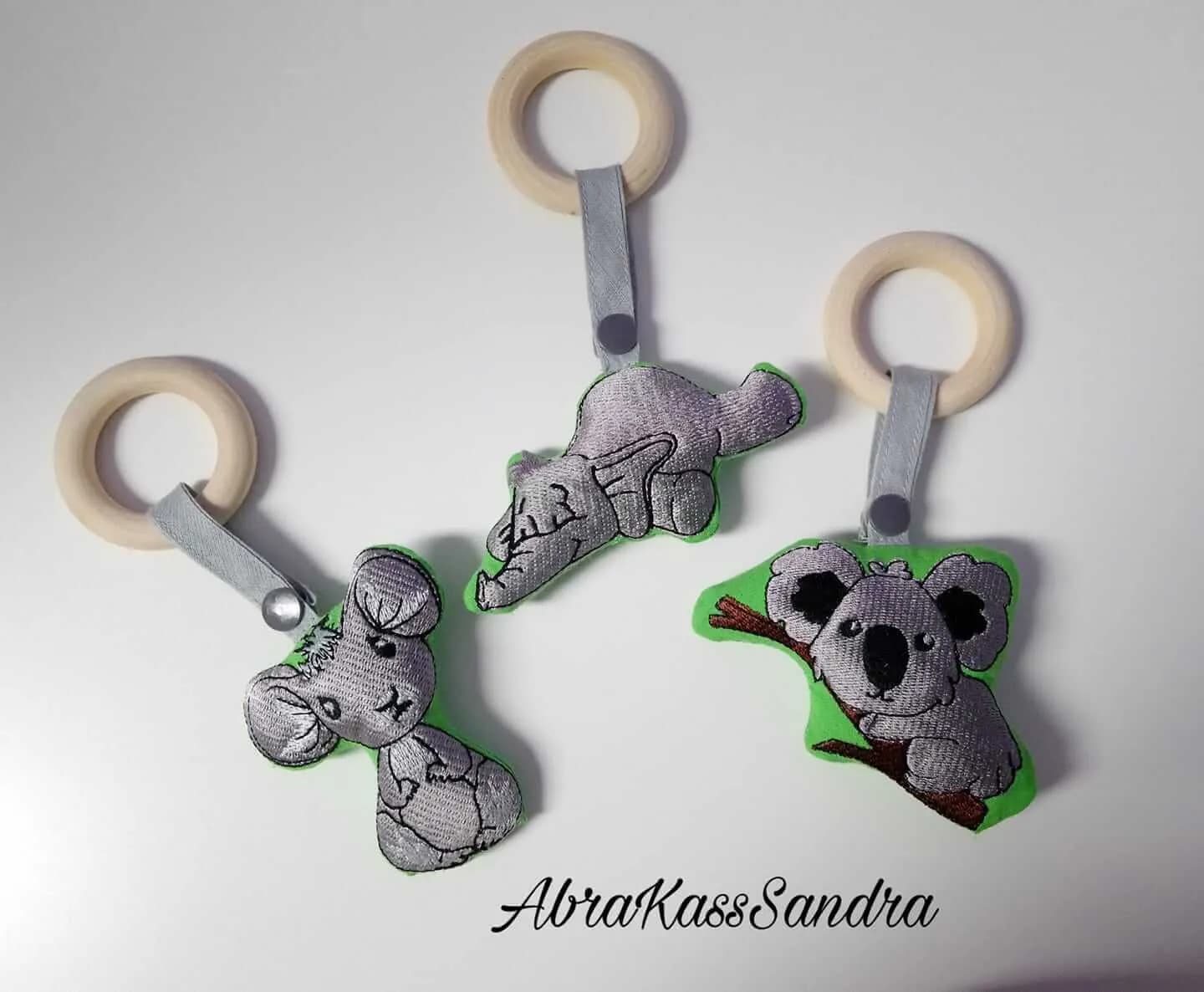 ITH Stickdatei Schnulleranhänger Set